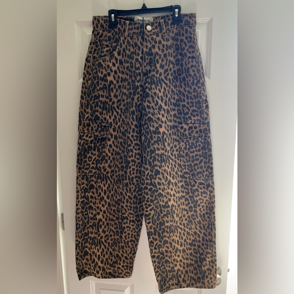 Leopard Print Cargo Pants